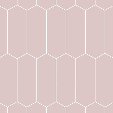 Fibo Urban Dusky Pink Elongated Hexagon Wall Panel